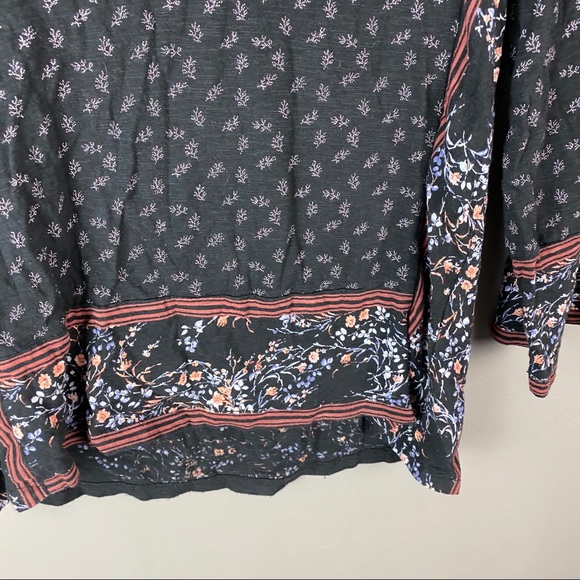 Lucky Brand black boho chic blouse size small - Picture 3 of 5